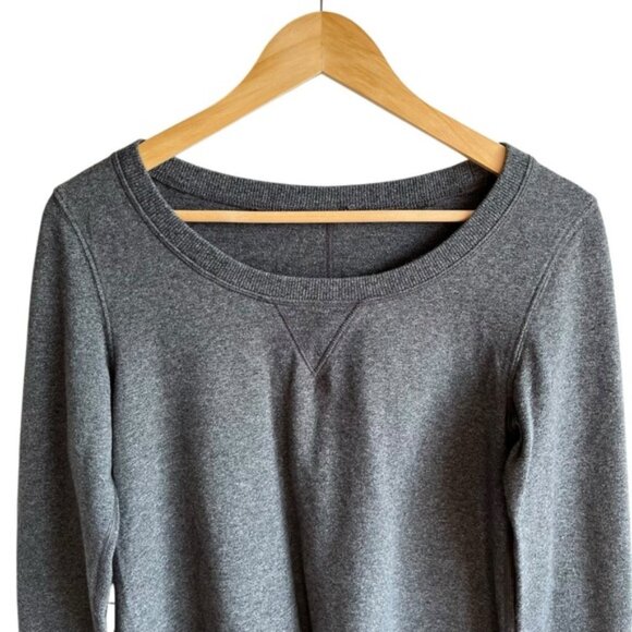 Lululemon Tea Lounge Pullover Size 6 Heathered Coal Gray - Picture 3 of 8